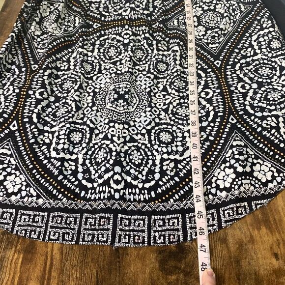 a:glow tribal boho maxi market dress black/white graphic Sz M - Picture 9 of 9